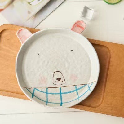 Handmade ceramics CUTE BEAR couple tableware 6 sets