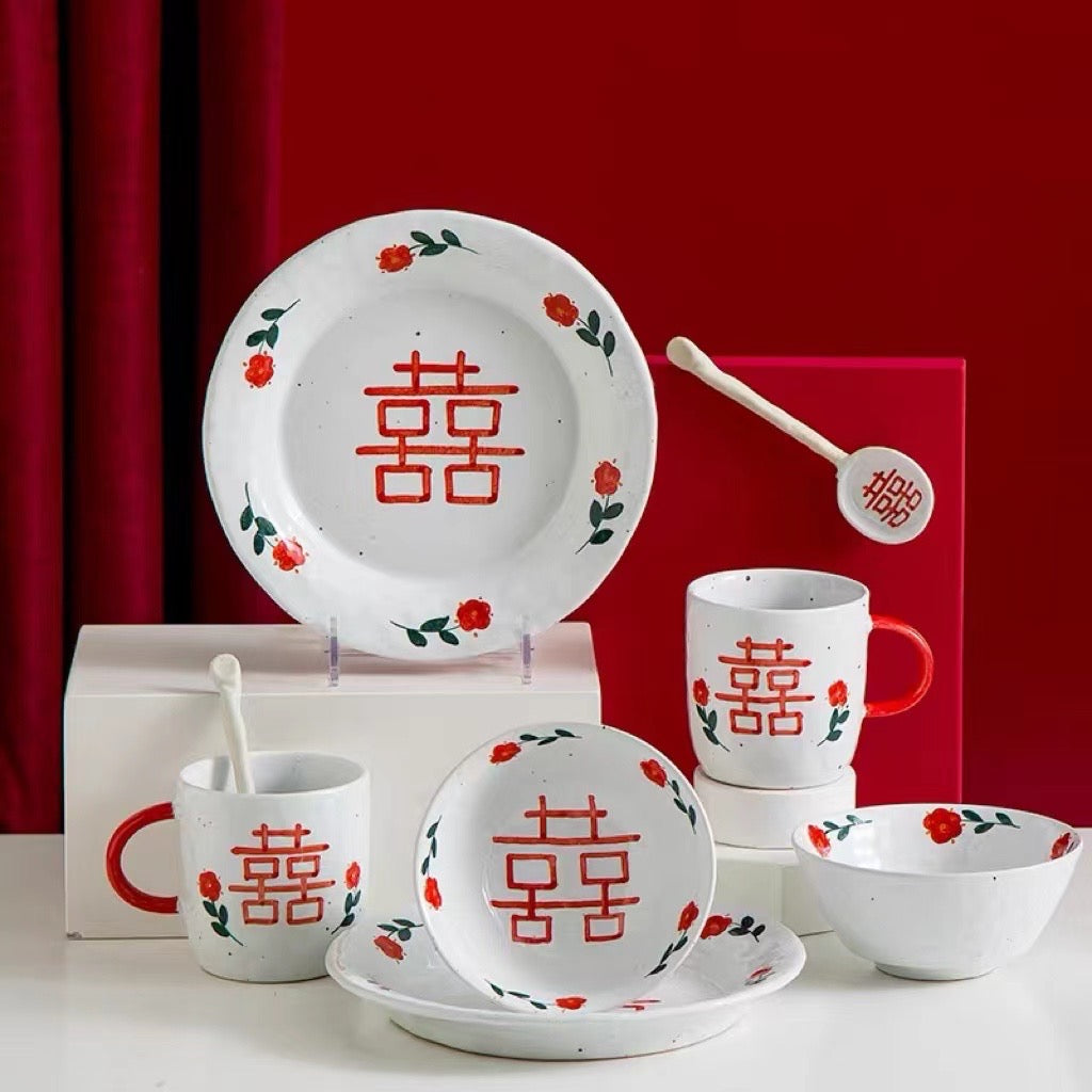 Handmade ceramics ROSE喜 gift sets