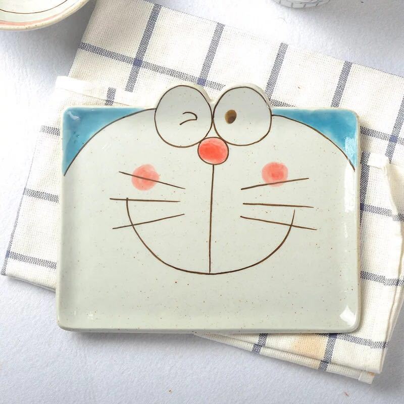 Handmade ceramics DORAEMON tableware 6 sets