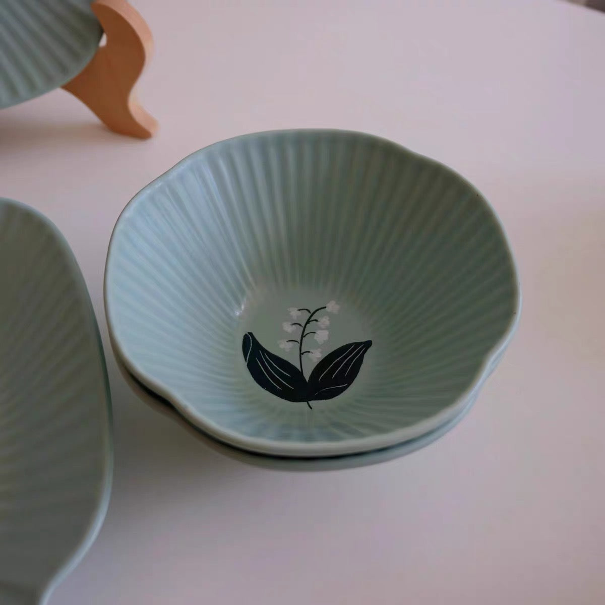 Handmade ceramics LILY OF THE VALLEY tableware