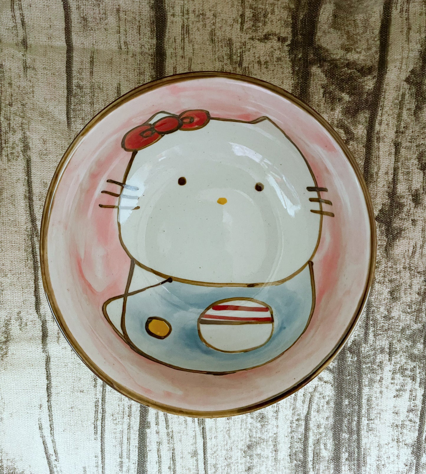 Handmade ceramics CAT extra large bowl