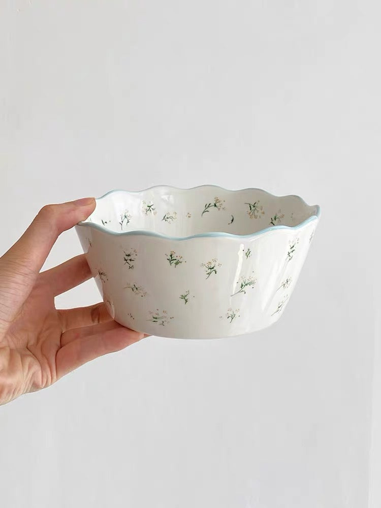 Handmade ceramics FLOWER large bowl