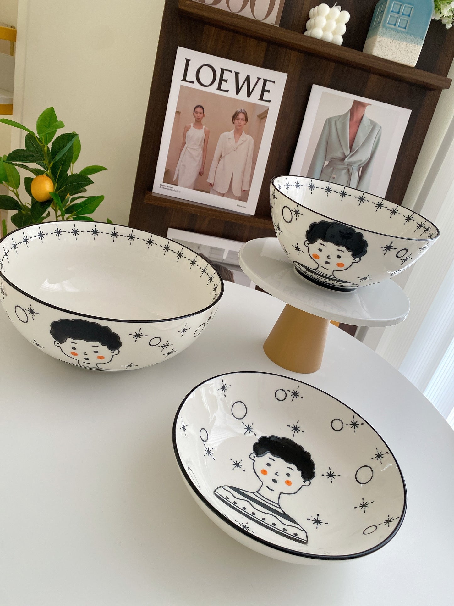 Handmade ceramics GIRL/BOY tableware gift sets