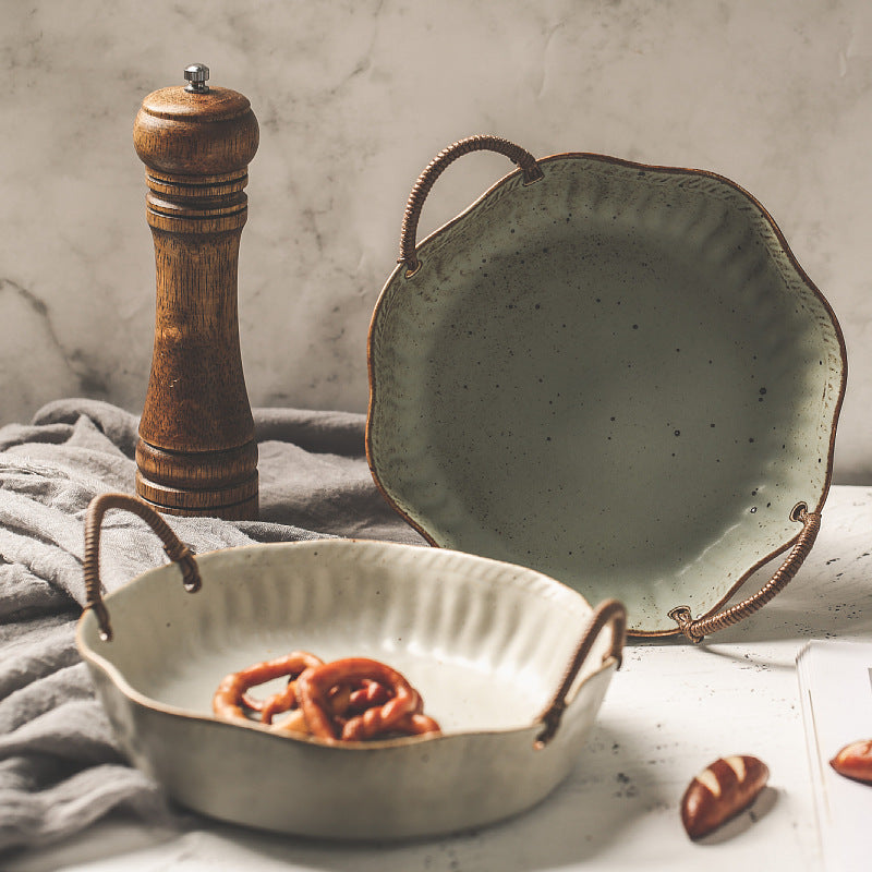 Handmade ceramics Basket plate