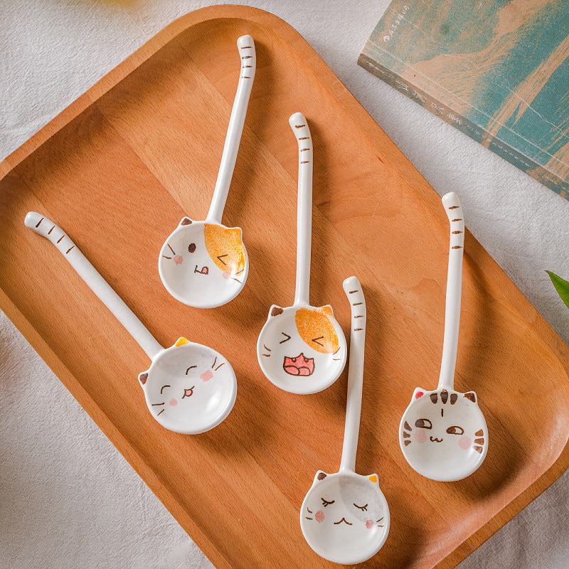 Handmade ceramics CAT spoon