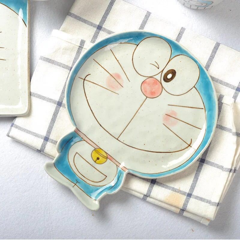 Handmade ceramics DORAEMON tableware 6 sets