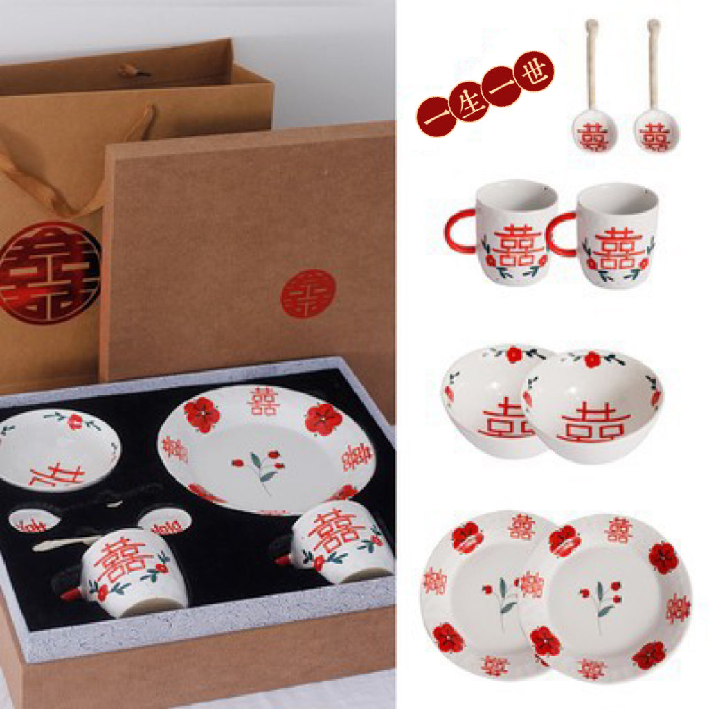 Handmade ceramics POMEGRANATE喜 gift sets