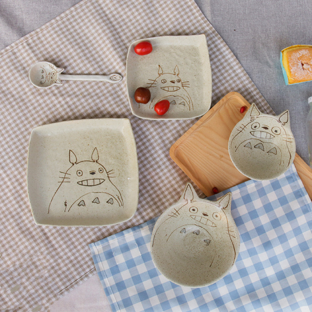 Handmade ceramics TOTORO tableware 5 sets