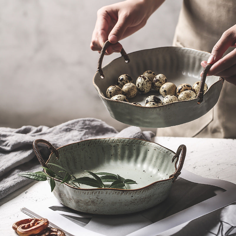 Handmade ceramics Basket plate