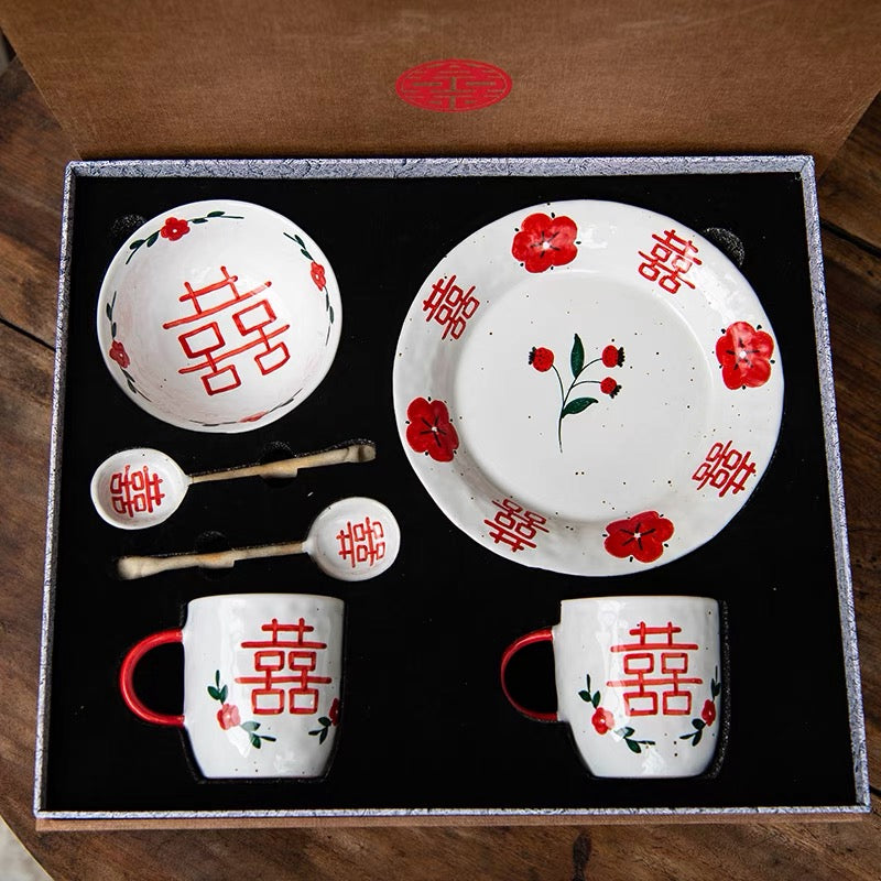 Handmade ceramics POMEGRANATE喜 gift sets