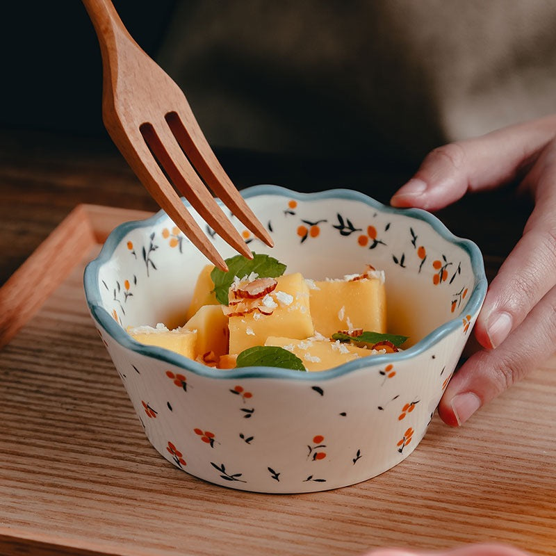 Handmade ceramics FLOWER large bowl