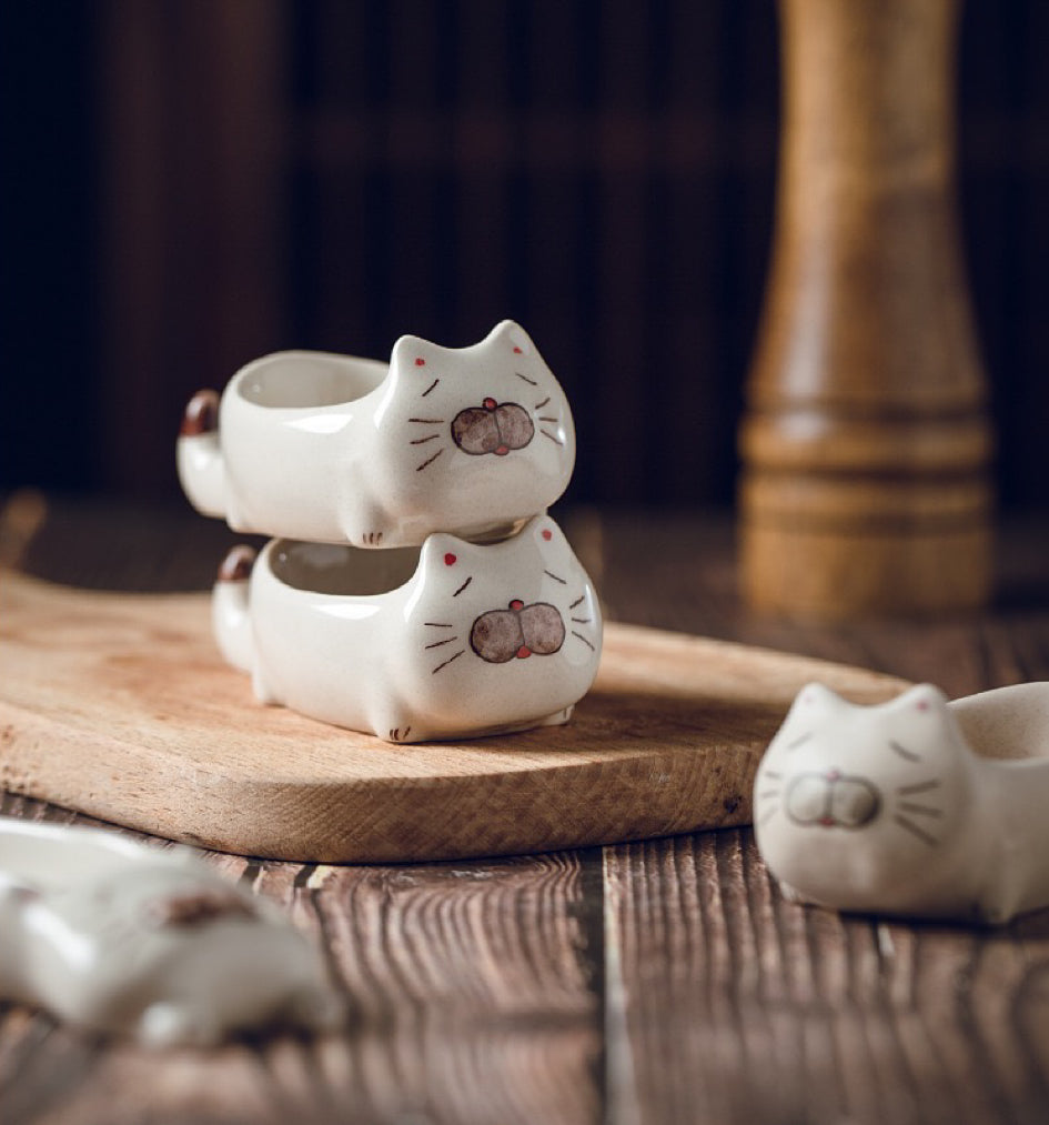 Handmade ceramics CAT sauce dish