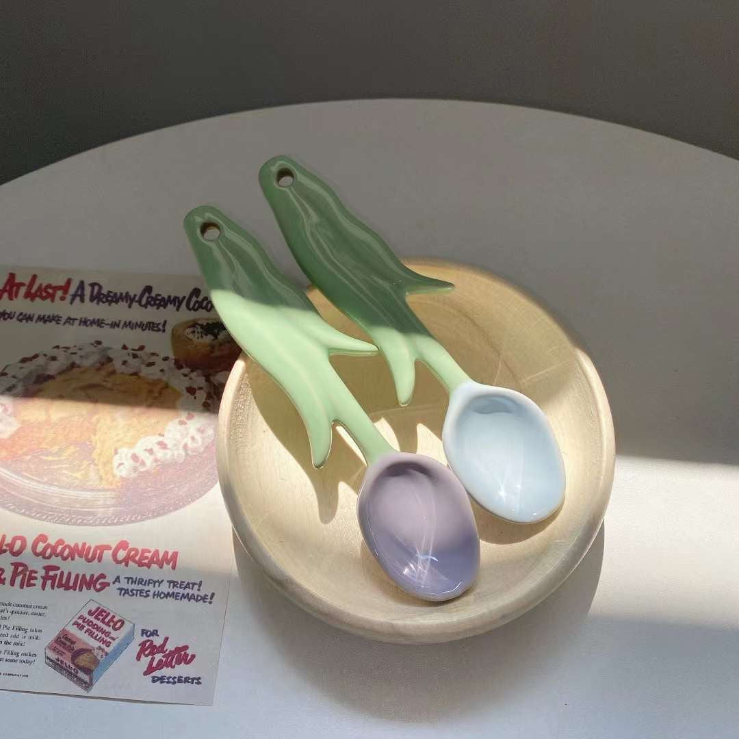 Handmade ceramics TULIP spoon