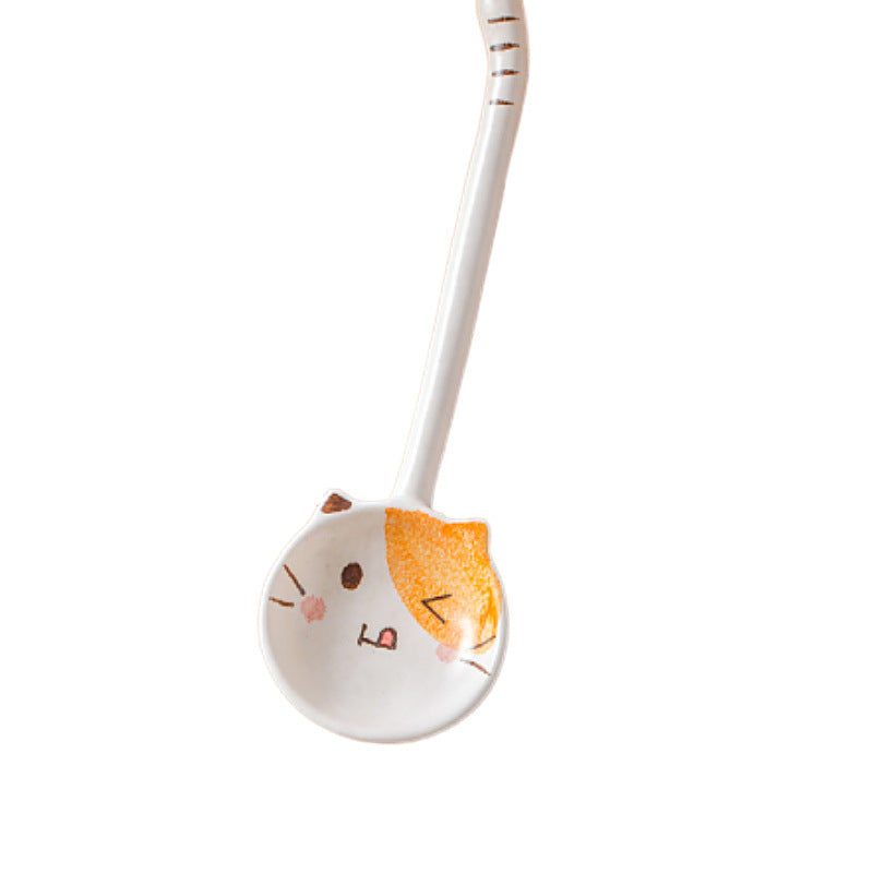 Handmade ceramics CAT spoon