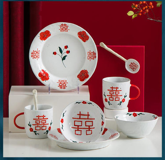 Handmade ceramics POMEGRANATE喜 gift sets